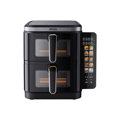 FREIDORA DE AIRE DOBLE COMPARTIMENTO 5.5L + 5.5L 11L JOCCA - 2496