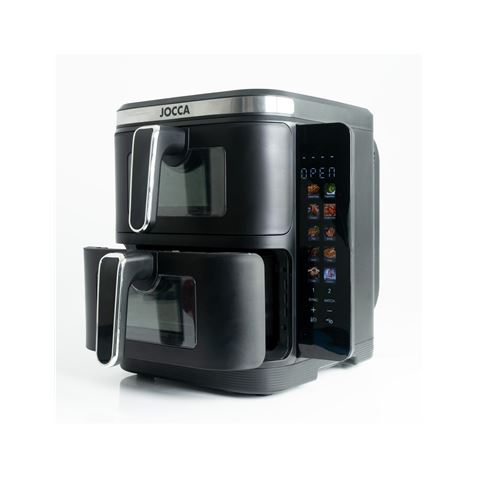 FREIDORA DE AIRE DOBLE COMPARTIMENTO 5.5L + 5.5L 11L JOCCA - 2496-2