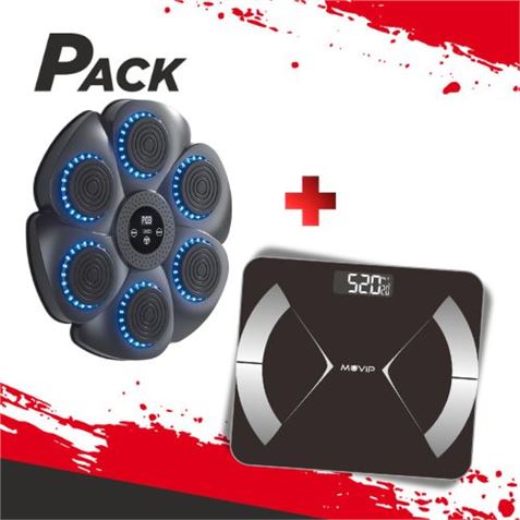 MAQUINA DE BOXEO INTELIGENTE CON MUSICA SF02 XO + BASCULA DIGITAL BLUETOOTH - PACK262