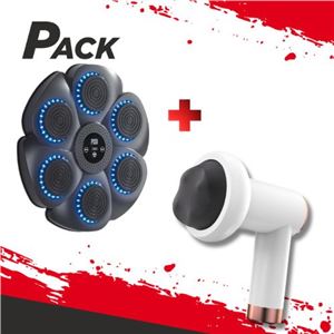 MAQUINA DE BOXEO INTELIGENTE CON MUSICA SF02 XO + PISTOLA DE MASAJE XO - PACK263