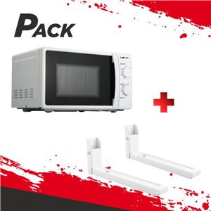 MICROONDAS 20 LITROS 700W FUNCIÓN DESCONGELACIÓN + SOPORTE PARA MICROONDAS - PACK267