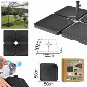 PESO PIE DE SOMBRILLA X4 15L - 50 x 50 x 6.5 cm