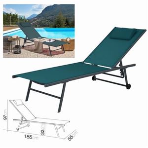 TUMBONA 5 POSICIONES ESMERALDA 185 X 55 X 32/97CM - 16257