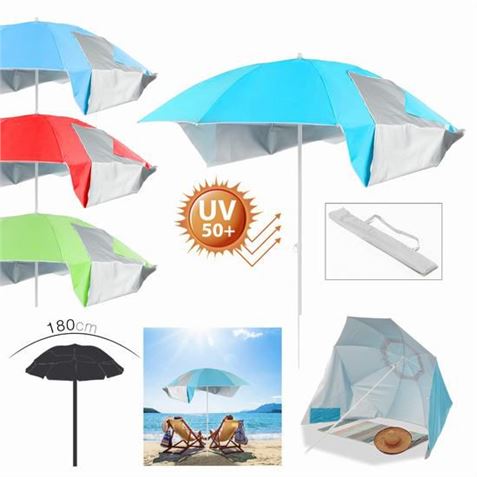 SOMBRILLA PLAYA CON CORTAVIENTOS UV50+ 180CM - 18046