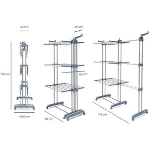 TENDEDERO VERTICAL EXTENSIBLE HASTA 141CM CON RUEDAS INNOVAGOOD - V0104040-1