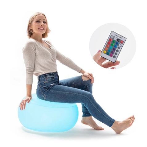 ASIENTO HINCHABLE LED CON MANDO A DISTANCIA |100KG | IP68 | INNOVAGOODS - V0103503