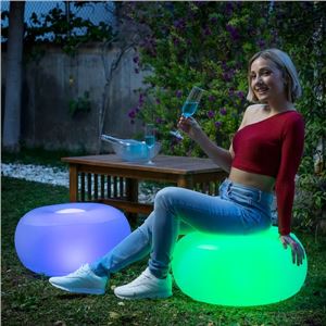 ASIENTO HINCHABLE LED CON MANDO A DISTANCIA |100KG | IP68 | INNOVAGOODS - V0103503-1