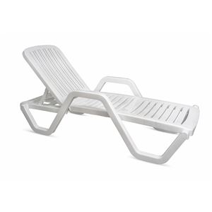 TUMBONA RELAXIA BLANCA 5 POSICIONES 65X186X50 - 15603F