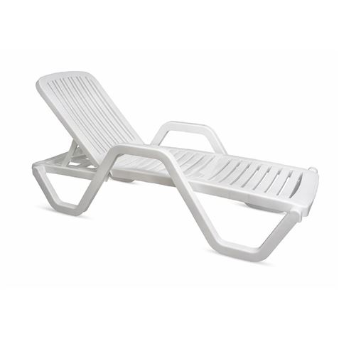 TUMBONA RELAXIA BLANCA 5 POSICIONES 65X186X50 - 15603F