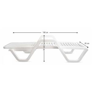 TUMBONA RELAXIA BLANCA 5 POSICIONES 65X186X50 - 15603F-2