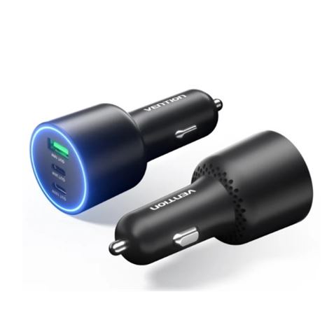 CARGADOR DE COCHE PARA SMARTPHONE | 100W | 2XUSB-C,1USB-A NEGRO VENTION - FFQB0