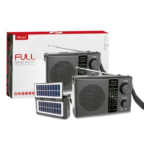 RADIO SOLAR - ALTAVOZ BT | USB | TF | FM | AM | SW | LUZ EMERGENCIA GENX - KTF-1653S