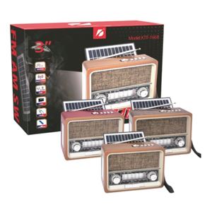 RADIO SOLAR - ALTAVOZ BT | USB | TF | FM | AM | SW | LUZ EMERGENCIA GENX - KTF-1668