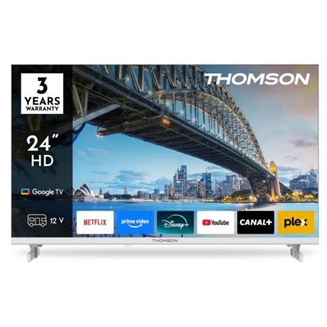 TELEVISOR BLANCO QLED HD 24" | WIFI | BLUETOOTH | SMART TV | 12V THOMSON - 24HQG3S15CW