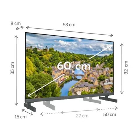 TELEVISOR BLANCO QLED HD 24" | WIFI | BLUETOOTH | SMART TV | 12V THOMSON - 24HQG3S15CW-1