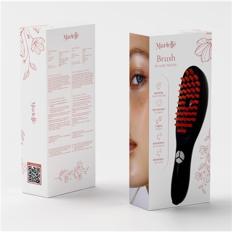 CEPILLO PARA MASAJE DE CABEZA CON FUNCION VAPOR Y LUZ NEGRO MARIELLE - GSM195623-3