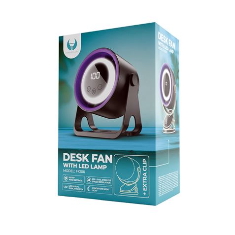 VENTILADOR DE ESCRITORIO CON LAMPARA 1800MAH + SOPORTE ADICIONAL FOREVER - RTV222448
