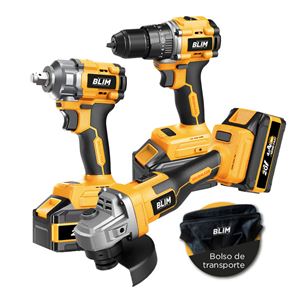 REAC PACK 20V TALADRO LLAVE IMPACTO RADIAL S/CARBONES 2 BATERIAS 4AH BLIM - BL0491