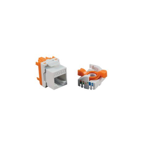 CONECTOR SUELTO HEMBRA RJ45 CAT6 UTP TOOLESS ROTARY 180º CROMAD - CR0990