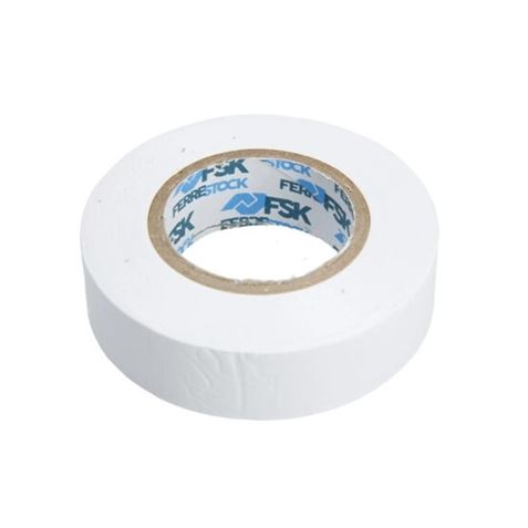 CINTA AISLANTE PVC 19MMX20M BLANCA 10UD FONTASTOCK - FSKTPV001-1