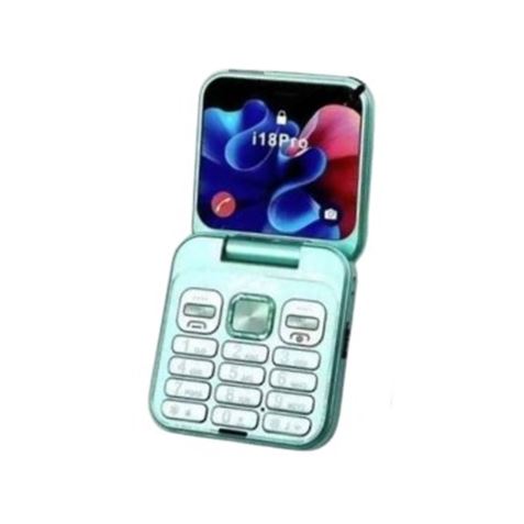MINI TELEFONO MOVIL CON TAPA VERDE - TTGR-3