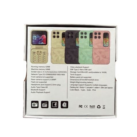 MINI TELEFONO MOVIL CON TAPA VERDE - TTGR-1