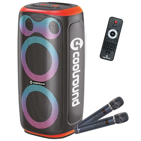 REAC ALTAVOZ KARAOKE PORTATIL COOLSOUND BLAST PUMP 2X6.5" 350W NARANJA - CS0293