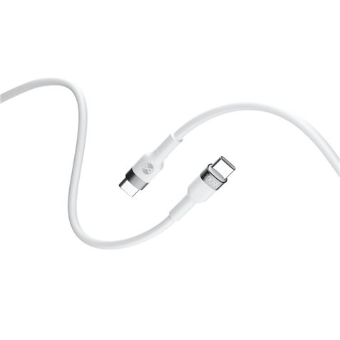 CABLE FLEXIBLE TIPO C A TIPO C 2M 100W FOREVER BLANCO - GSM115430