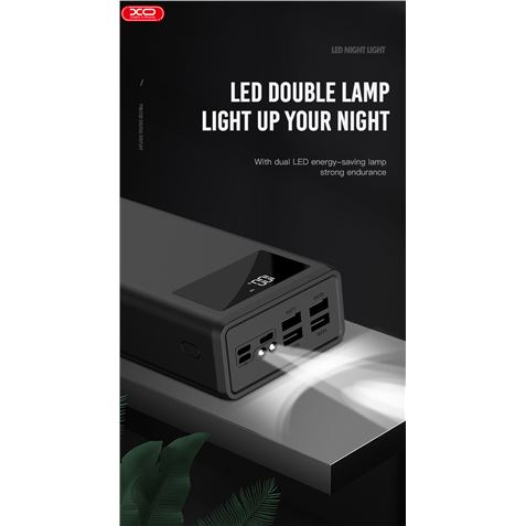 POWERBANK PR124 40000MAH | 3 ENTRADAS | 4 SALIDAS | 2A | LCD XO - XOPR123-2