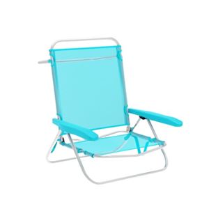 SILLA PLEGABLE 5 POSICIONES ALUMINIO AGUAMARINA 64X44X78CM - 10309