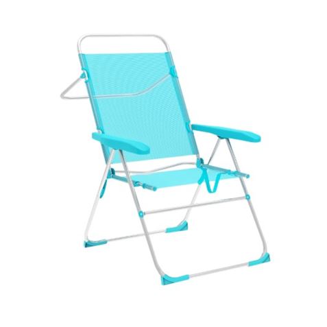 SILLA PLEGABLE 5 POSICIONES ALUMINIO AGUAMARINA 59X61X97CM - 10310