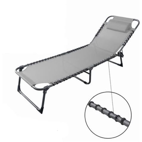 TUMBONA C/ COJIN ORISSA GRIS CLARO 189X58X30CM - 15940-1