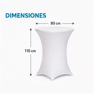 FUNDA PARA MESA DE COCTEL 110X80 BLANCA SUNGARDEN - SG0213-4