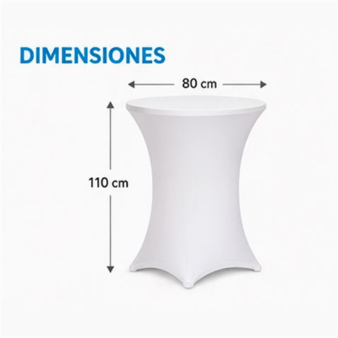FUNDA PARA MESA DE COCTEL 110X80 BLANCA SUNGARDEN - SG0213-4