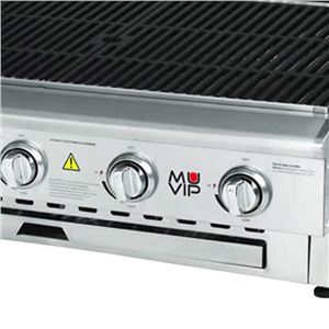 BARBACOA DE GAS INOX PRO 5 FUEGOS SOBREMESA MUVIP - MV0677-4
