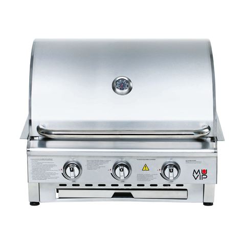 BARBACOA DE GAS INOX PRO 3 FUEGOS SOBREMESA MUVIP - MV0676-2