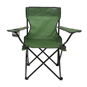 SILLA PLEGABLE DE CAMPING CON POSAVASOS VERDE SUNGARDEN - SG0211-3