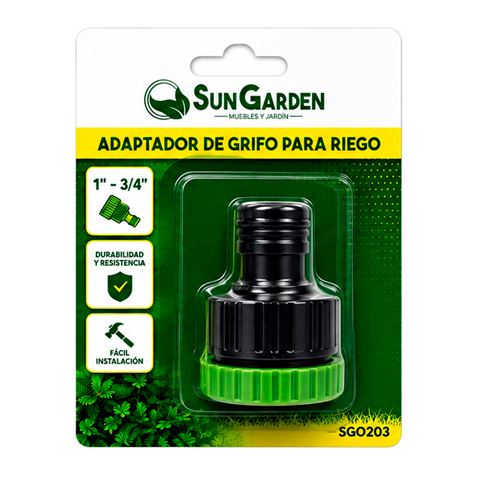 ADAPTADOR DE GRIFO 1" - 3/4" PARA RIEGO SUNGARDEN - SG0203-4