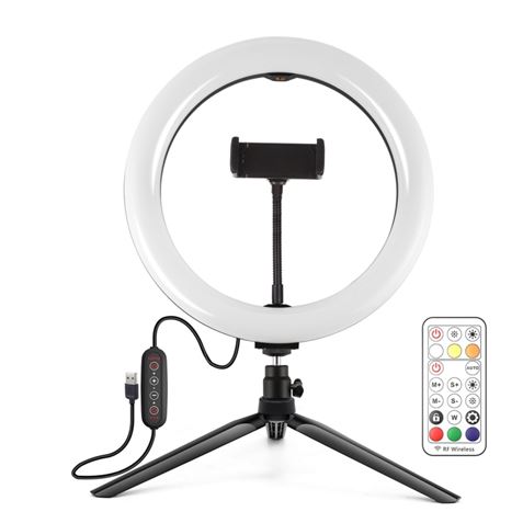 KIT YOUTUBER BGD007 BASE + SOPORTE SMARTPHONE + LUZ 10" 26CM RGB XO - PL0104-1