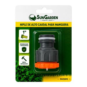 NIPLE DE ALTO CAUDAL PARA MANGUERA 1" SUNGARDEN - SG0205-4