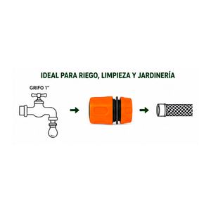 CONECTOR RAPIDO ALTO CAUDAL PARA MANGUERA 1" SUNGARDEN - SG0204-3