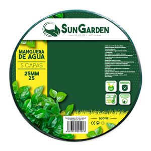 MANGUERA AGUA 5 CAPAS 25MM 25METROS SUNGARDEN - SG0195