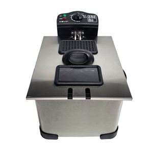 FREIDORA 5 LITROS INOX 2000W DESMONTABLE CON VENTANA MUVIP - MV0671
