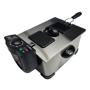 FREIDORA 5 LITROS INOX 2000W DESMONTABLE CON VENTANA MUVIP - MV0671-2