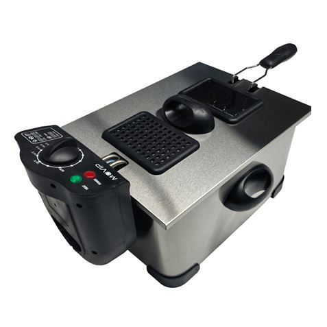 FREIDORA 5 LITROS INOX 2000W DESMONTABLE CON VENTANA MUVIP - MV0671-2