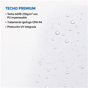 CARPA PROFESIONAL HEX.50 CON PAREDES 3X3 METROS BLANCA SUNGARDEN - SG0220-5