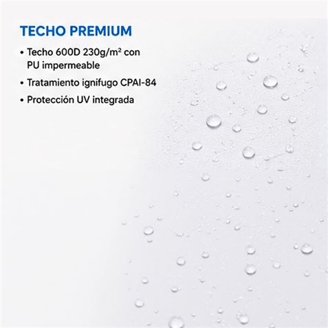 CARPA PROFESIONAL HEX.50 CON PAREDES 3X3 METROS BLANCA SUNGARDEN - SG0220-5