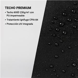CARPA PROFESIONAL HEX.50 CON PAREDES 3X3 METROS NEGRA SUNGARDEN - SG0221-5