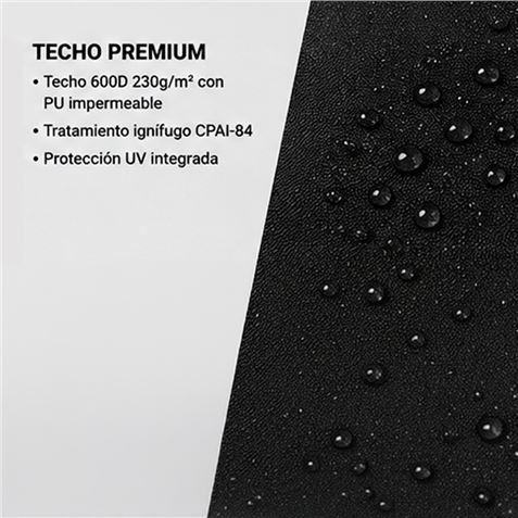 CARPA PROFESIONAL HEX.50 CON PAREDES 3X3 METROS NEGRA SUNGARDEN - SG0221-5