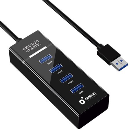 REACONDICIONADO HUB USB 2.0 4 PUERTOS CROMAD - CR1118